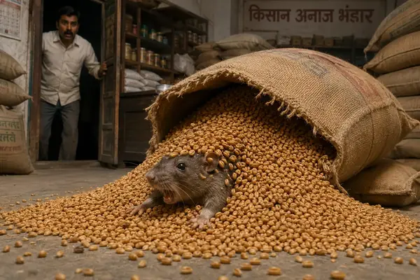 लालची चूहा और अनाज व्यापारी